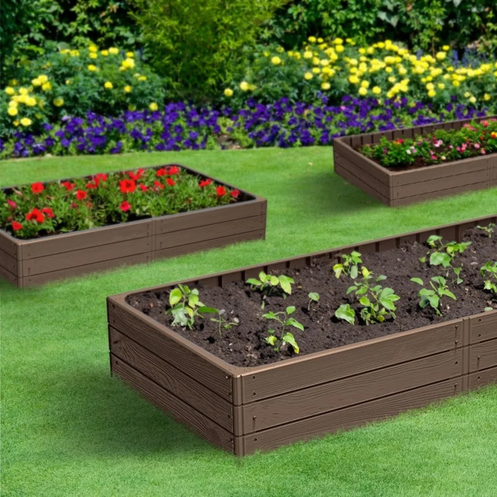 Strat înălțat  WOODY 149x75,6x25cm, maro Prosperplast