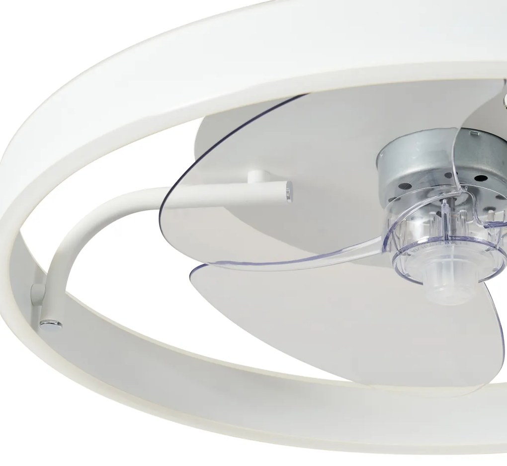 Ventilator de tavan alb 50cm incl. LED Dimmable cu telecomandă - Maddy