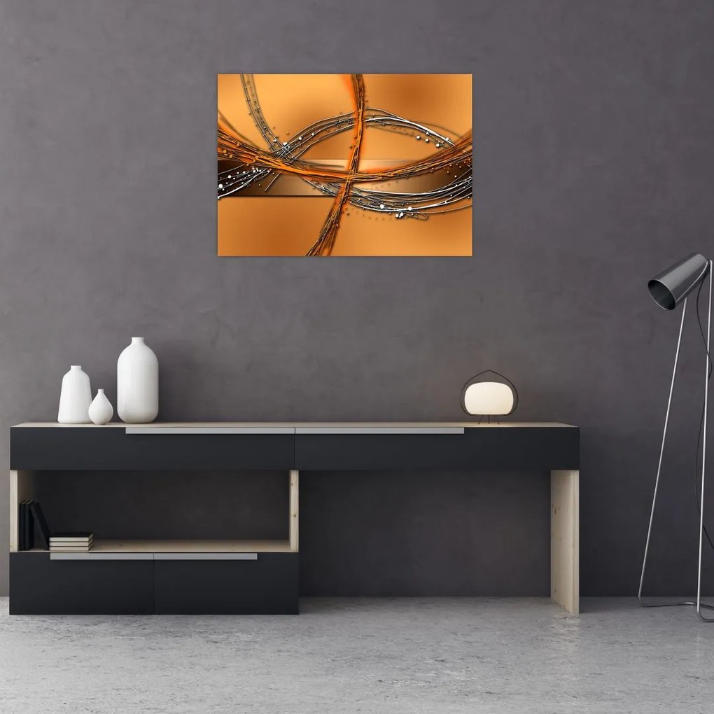 Tablou pe sticlă abstact (70x50 cm)