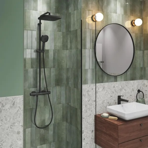 GROHE 266962431 - Sistem de duș VITALIO COMFORT 250, 250 × 250 mm, negru