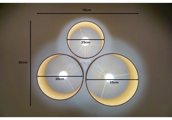 Duolla - Plafonieră ROLLER TRIO 3xE27/60W/230V maro