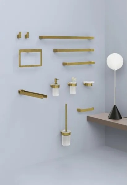 Gedy - Set de 2 cârlige de perete PIRENEI, auriu mat