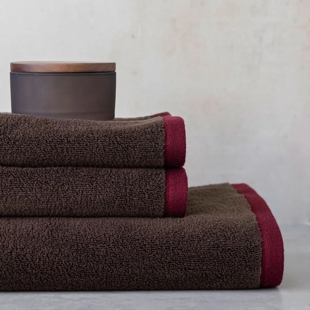 Prosoape maro 2 buc. din bumbac organic din frotir 40x55 cm Soft – Mette Ditmer Denmark