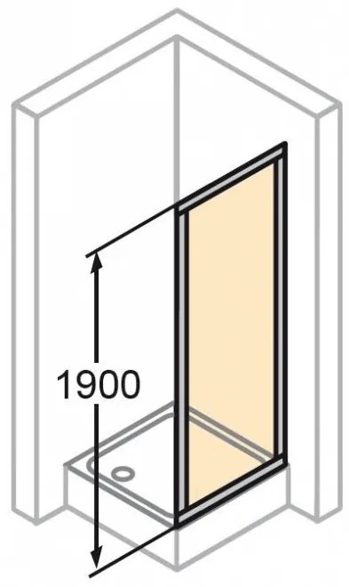 Perete lateral fix 100cm, Huppe Alpha, AL1314.055.321