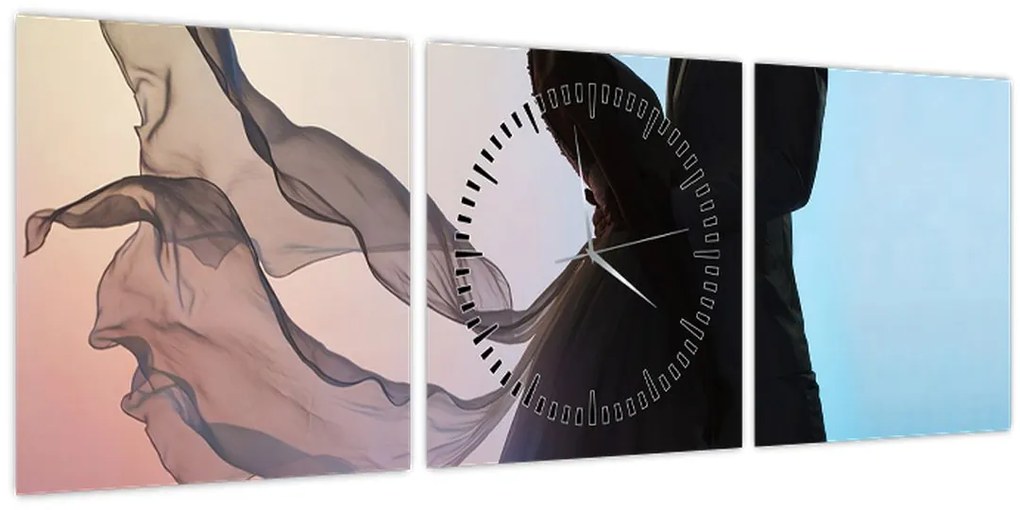 Tablou - Cuplu dansator (cu ceas) (90x30 cm)