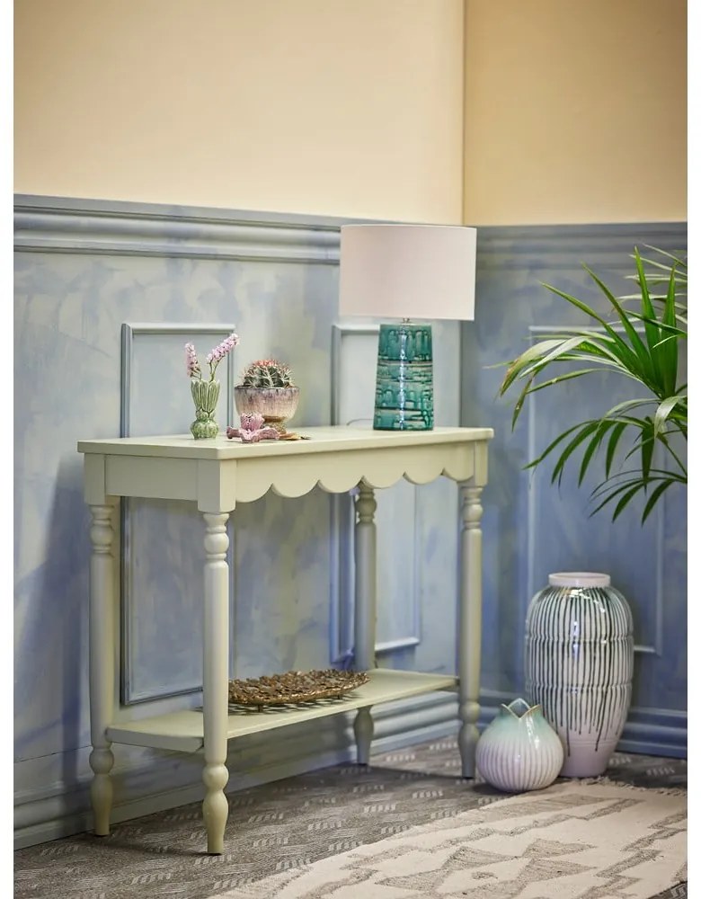 Masă consolă verde-deschis din lemn de pin 36x106 cm Salla – Bloomingville