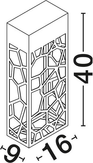 Aplica LED pentru exterior design arhitectural RAGNO negru