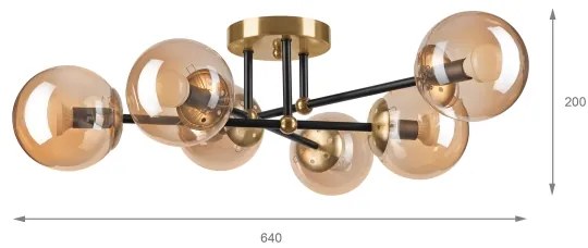 Brilagi - Lustră aplicată MALIVA, 6xE14/15W/230V, aurie