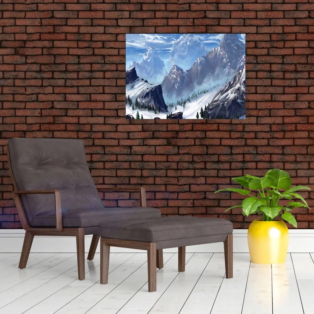 Tablou - Munții pictați (70x50 cm)