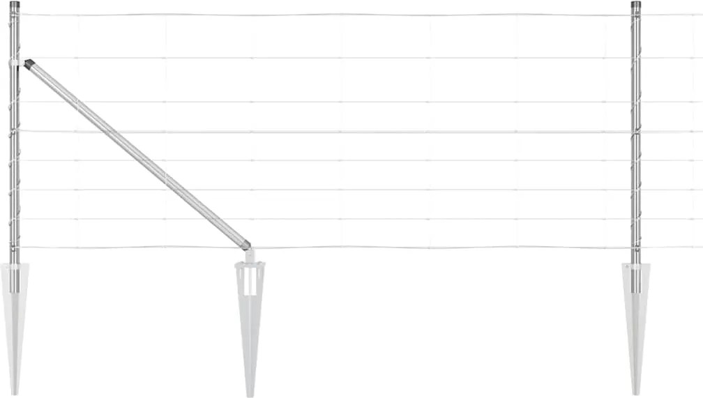 vidaXL Stâlp de gard. Galvanizat 50 x 0,8 m Oțel