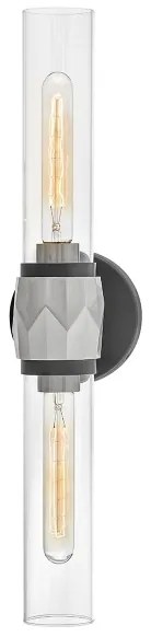 Hinkley HK-ELLISON2-BK-BN - Aplica de baie ELLISON 2xE27/40W/230V IP44 neagră