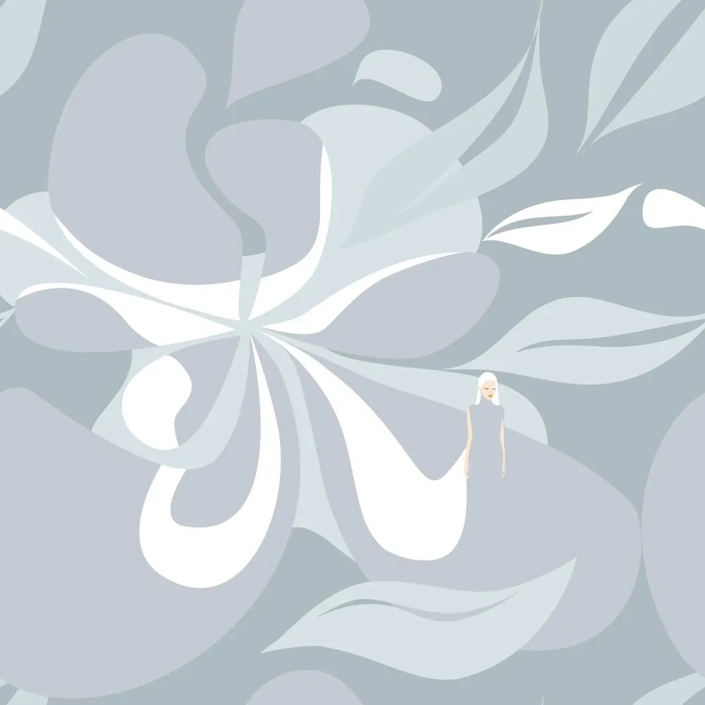 Tapet abstracție feminină în design întunecat