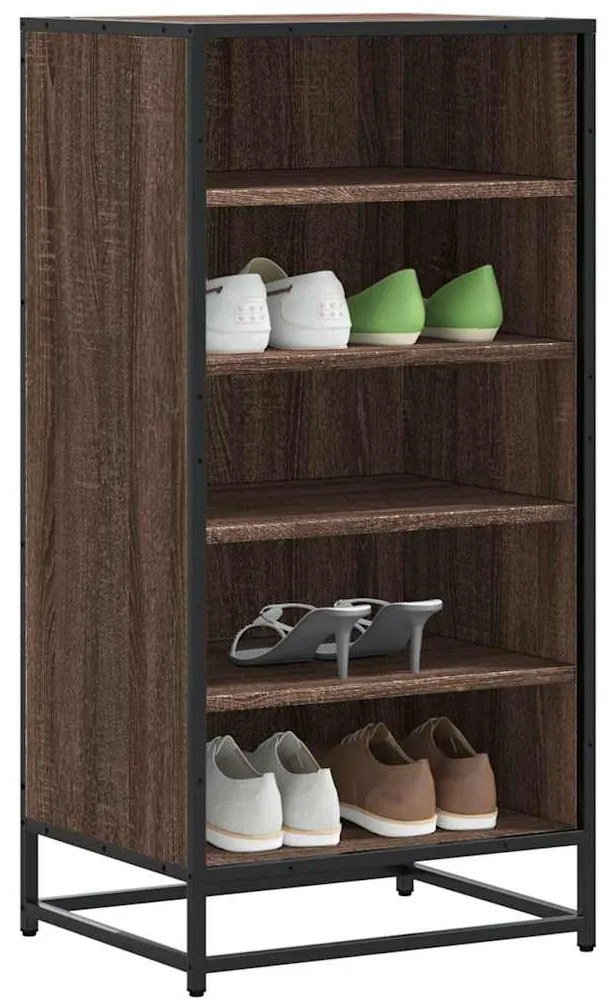 vidaXL Suport pantofi Stejar maro 48x38x97,5 cm Lemn prelucrat