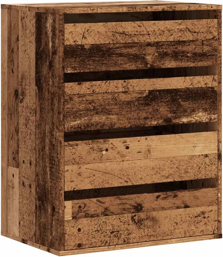 vidaXL Dulap colț cu sertare lemn vechi 60x41x76 cm lemn prelucrat