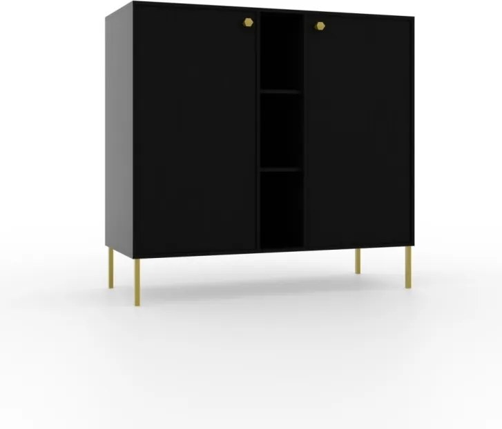 Comodă cu diua usi, 100x41x95, Tili System, ADRK Furniture (Culoare: Eucalipt / Eucalipt)