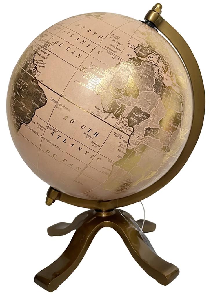 Glob Pamantesc decorativ Globe 23x25cm, Roz