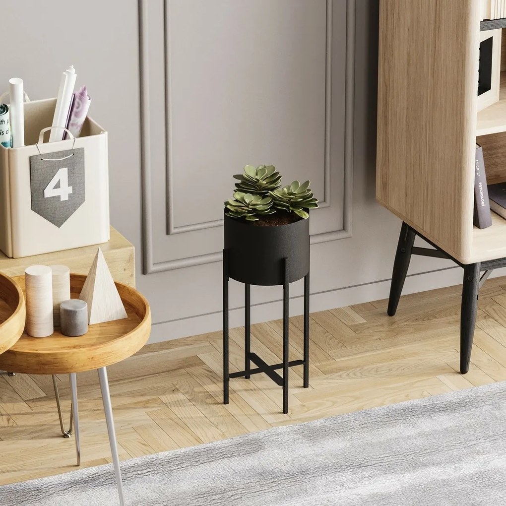 Suport metalic pentru flori GED-026, Mono negru