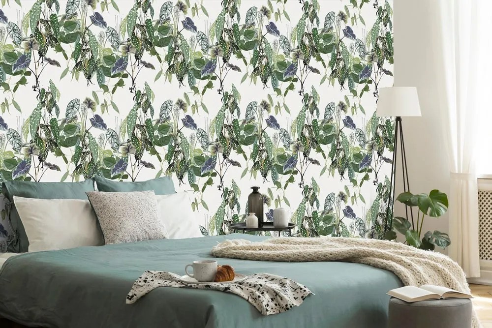 Tapet frunze tropicale bogate