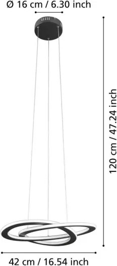 Eglo 99396 - Corp de iluminat suspendat pe cablu ROLIMARE LED/35W/230V