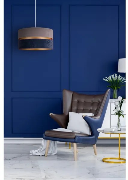 Lustră pe cablu Duolla DUO 1xE27/15W/230V d. 40 cm albastru