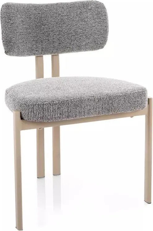 Scaun tapitat Misaki 254 gri / cașmir - H81 cm