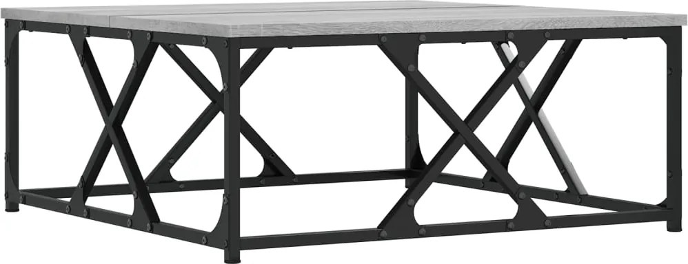 vidaXL Masă de cafea, gri sonoma, 70x70x30 cm, lemn compozit