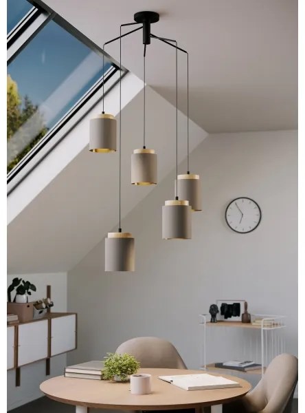 Eglo 99447 - Lustră suspendată cu cablu ALBARIZA 5xE27/40W/230V stil păianjen