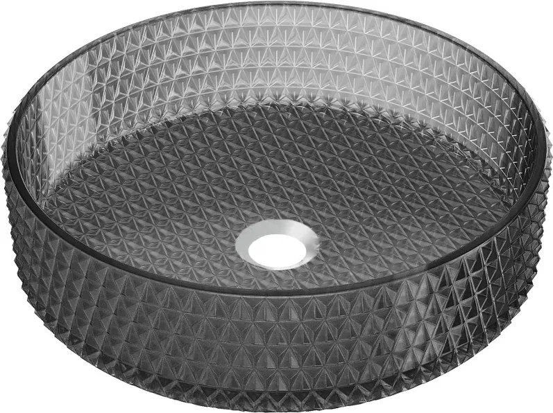 Mexen Aura chiuvetă de sticlă de blat 39 x 39 cm, neagră - 24013970