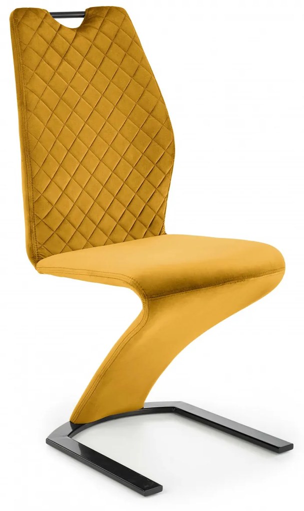 Scaun K442 velvet mustariu