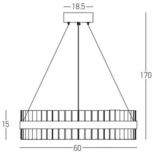Lustră LED pe cablu dimabilă LED/56W/230V auriu Zambelis 22039
