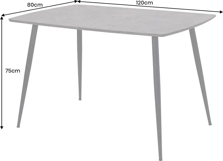 Masa dining APARTMENT 120cm gri beton