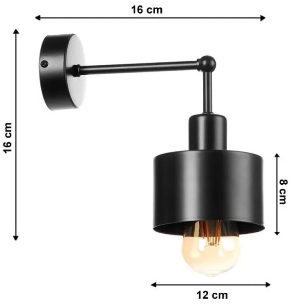 Aplică perete BODO 1xE27/60W/230V