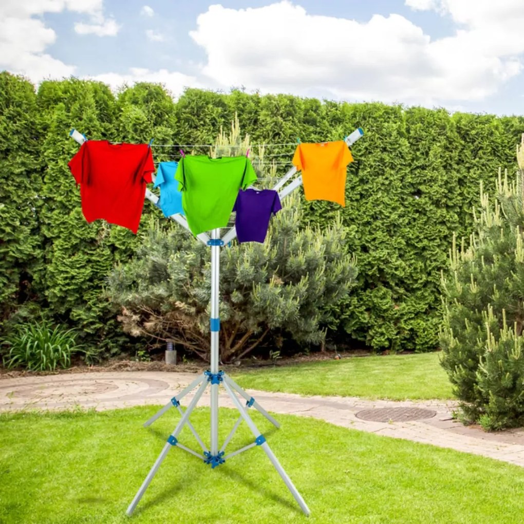 Stend de rufe din aluminiu FALCO, 103×168 cm, argintiu Monzana