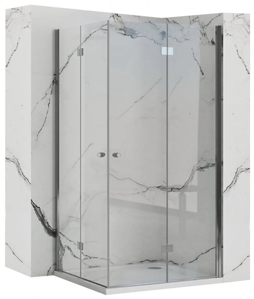 Cabina dus Fold crom - 90x90 cm