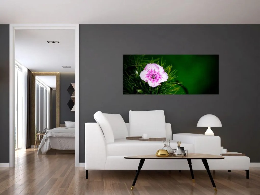 Tablou cu floare roz (120x50 cm)