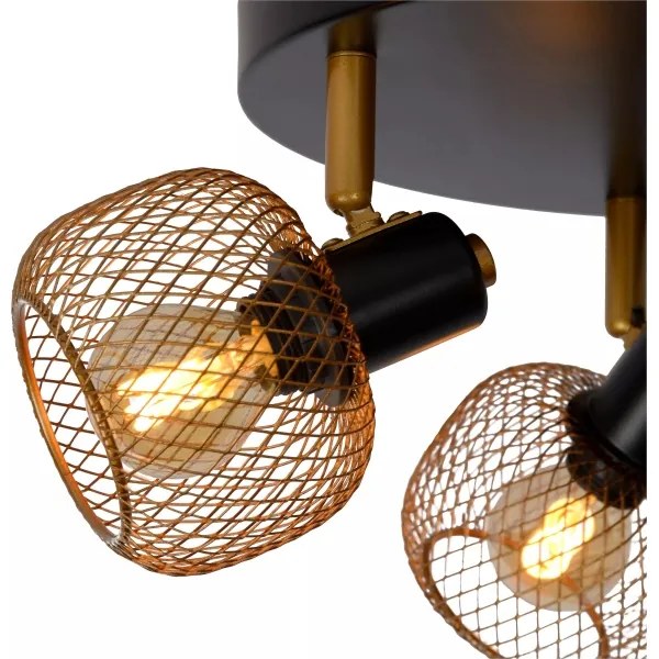 Spot Lucide 77978/13/02 MAREN 3xE14/13W/230V negru/alamă