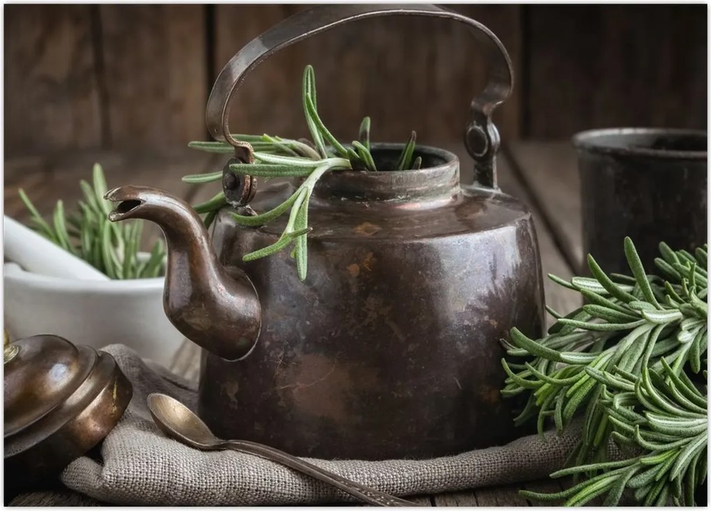 Tablou - Ceainic cu rozmarin (70x50 cm)