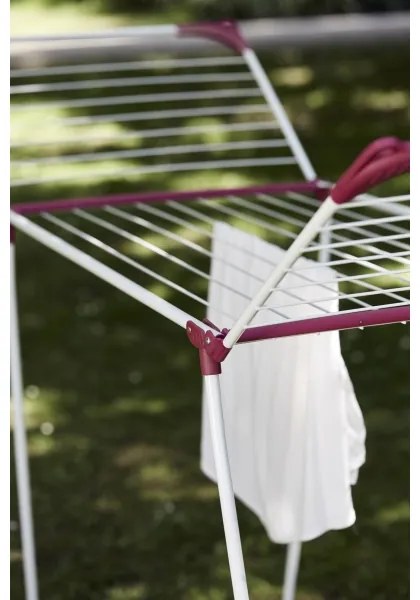 WENKO 3774021100 - Uscător de rufe SUMMER DRY 153 x 76 cm alb/roz