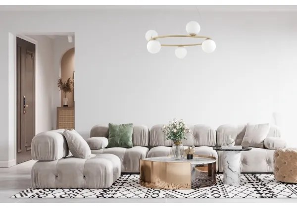 Lustră pe cablu GAMA 5xG9/12W/230V auriu