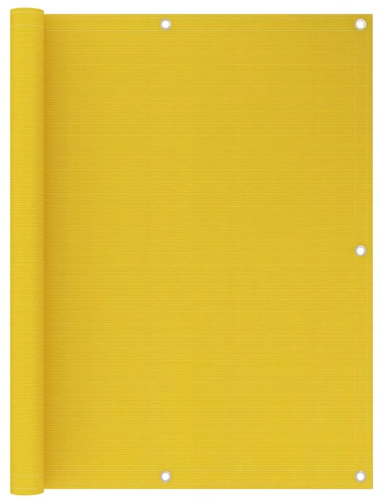 vidaXL Paravan de balcon, galben, 120 x 400 cm, HDPE