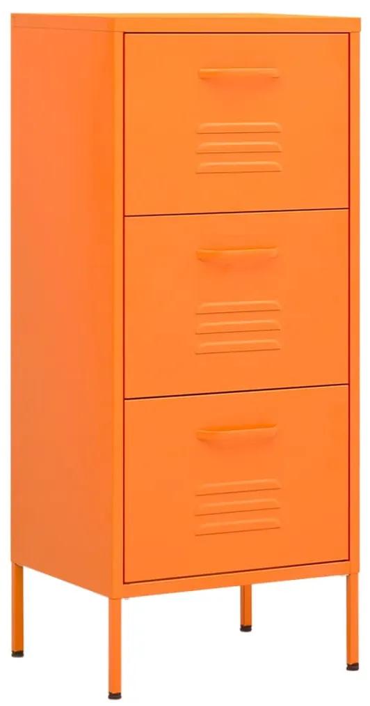 336183 vidaXL Dulap de depozitare, portocaliu, 42,5x35x101,5 cm, oțel