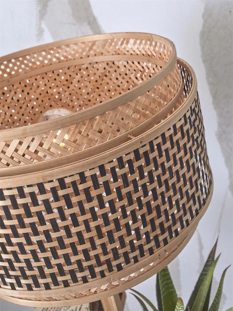 Lampa de podea eco din bambus cu 2 rafturi Bhutan 40x25 natur