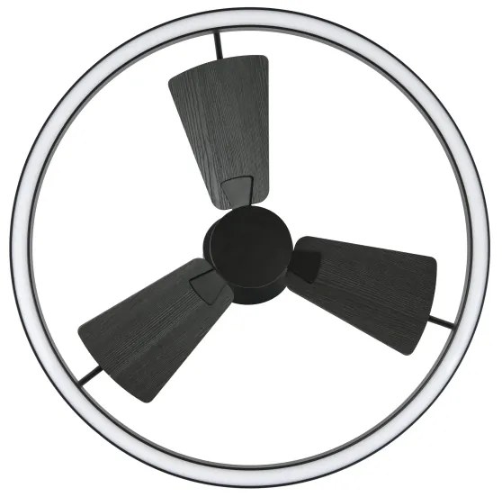 Ventilator LED dimabil Lucci Air 516124 CESSNA LED/36W/230V 3000/4000/5000K negru + telecomandă