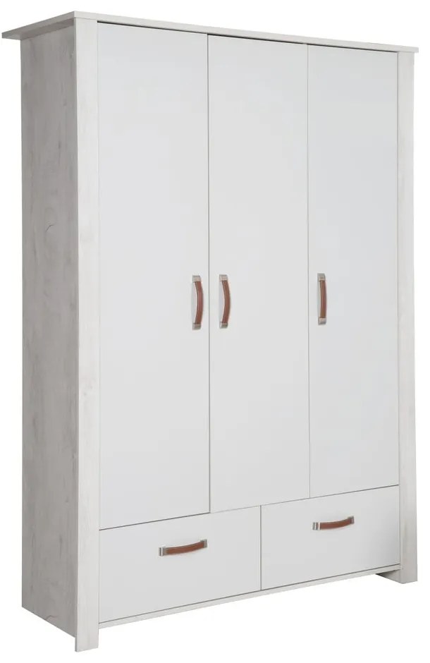 Șifonier pentru copii gri deschis 136x190 cm Mila – Roba