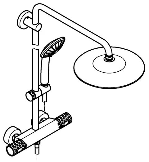 GROHE 26403KF2 - Sistem de duș VITALIO JOY 260, negru