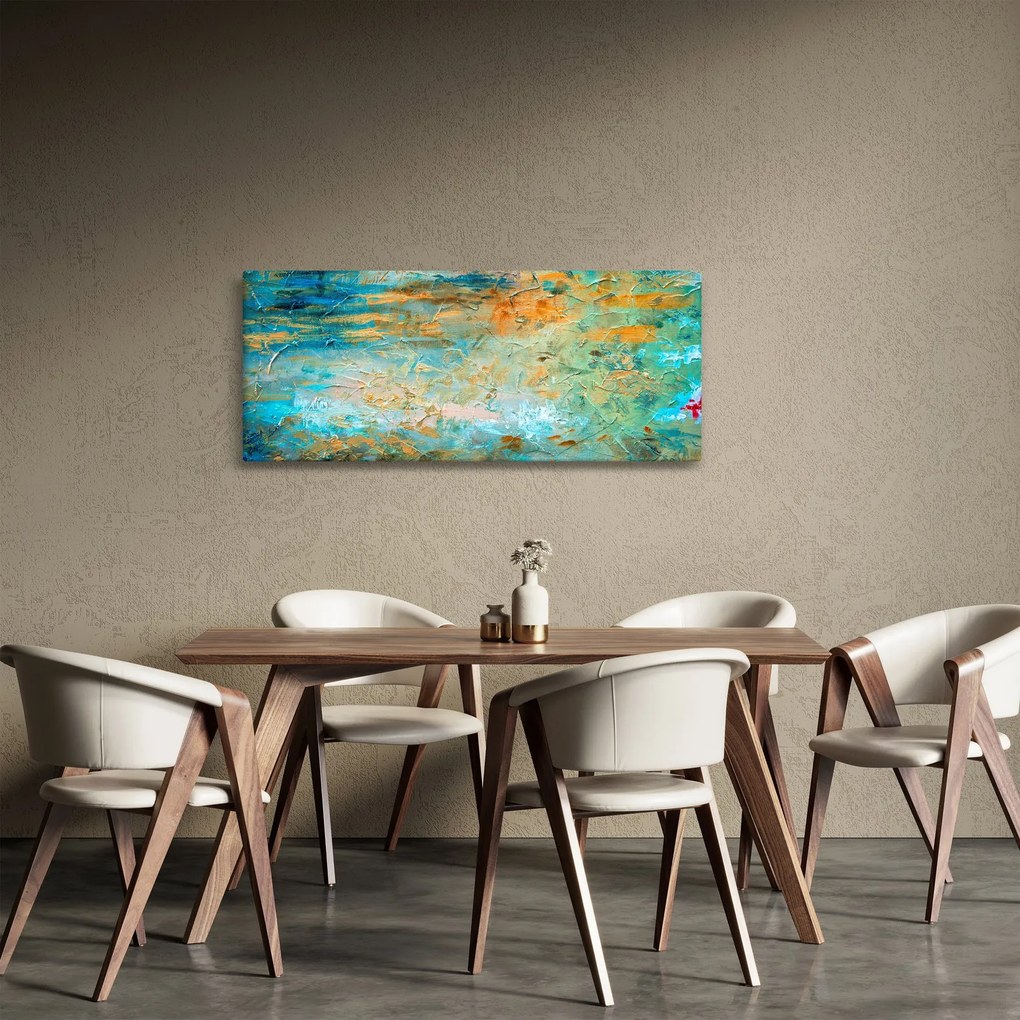 Tablou - Abstract albastru (120x50 cm)