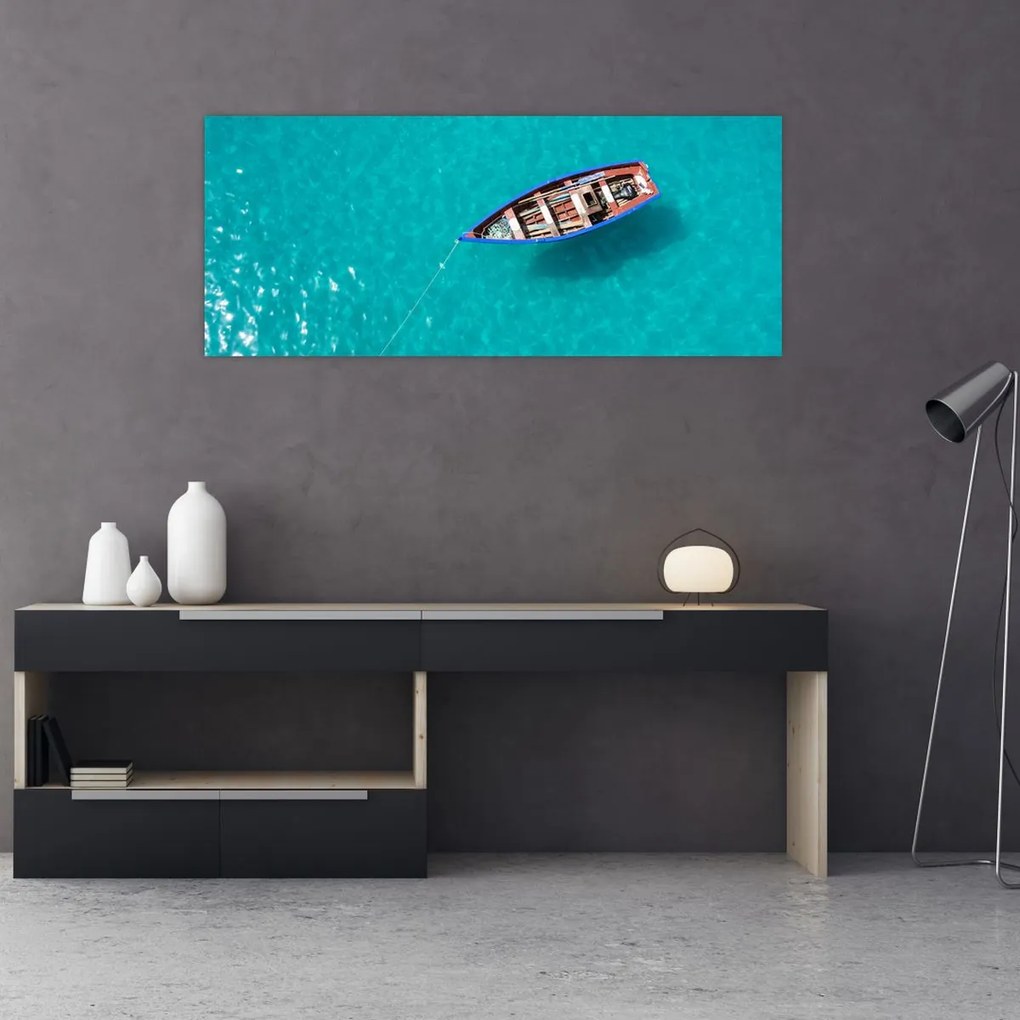 Tablou - Barcă de pescuit tradițională (120x50 cm)