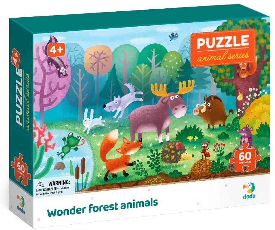 PUZZLE - MINUNATELE ANIMALUTE DIN PADURE (60 PIESE) - DODO (DO300375)