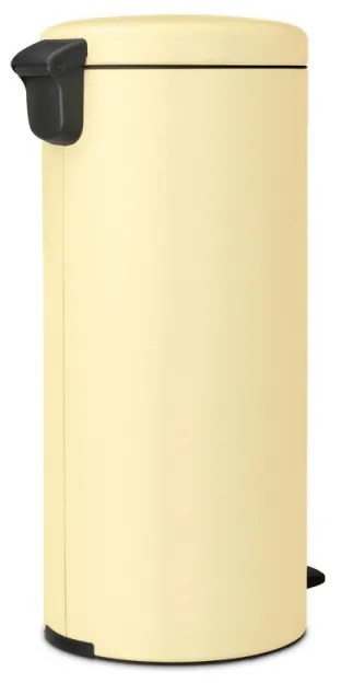 Cos de gunoi cu pedala Brabantia NewIcon 1008852, 30 L, Inchidere usoara, Baza antiderapantă, Galben