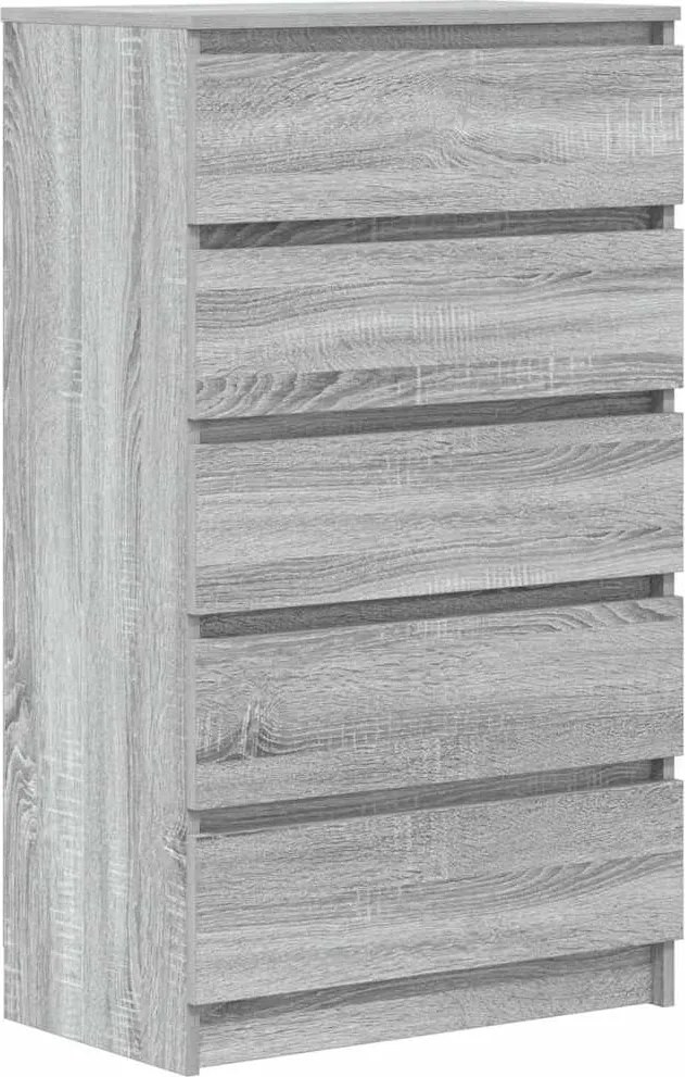 vidaXL Dulap cu sertar, gri sonoma, 60x36x103 cm, lemn prelucrat